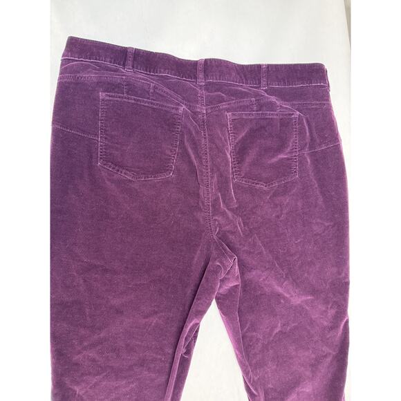 Torrid Bombshell Skinny Corduroy Pants Burgundy 46" * 29" High Rise Plus Sz 28T - Picture 10 of 11